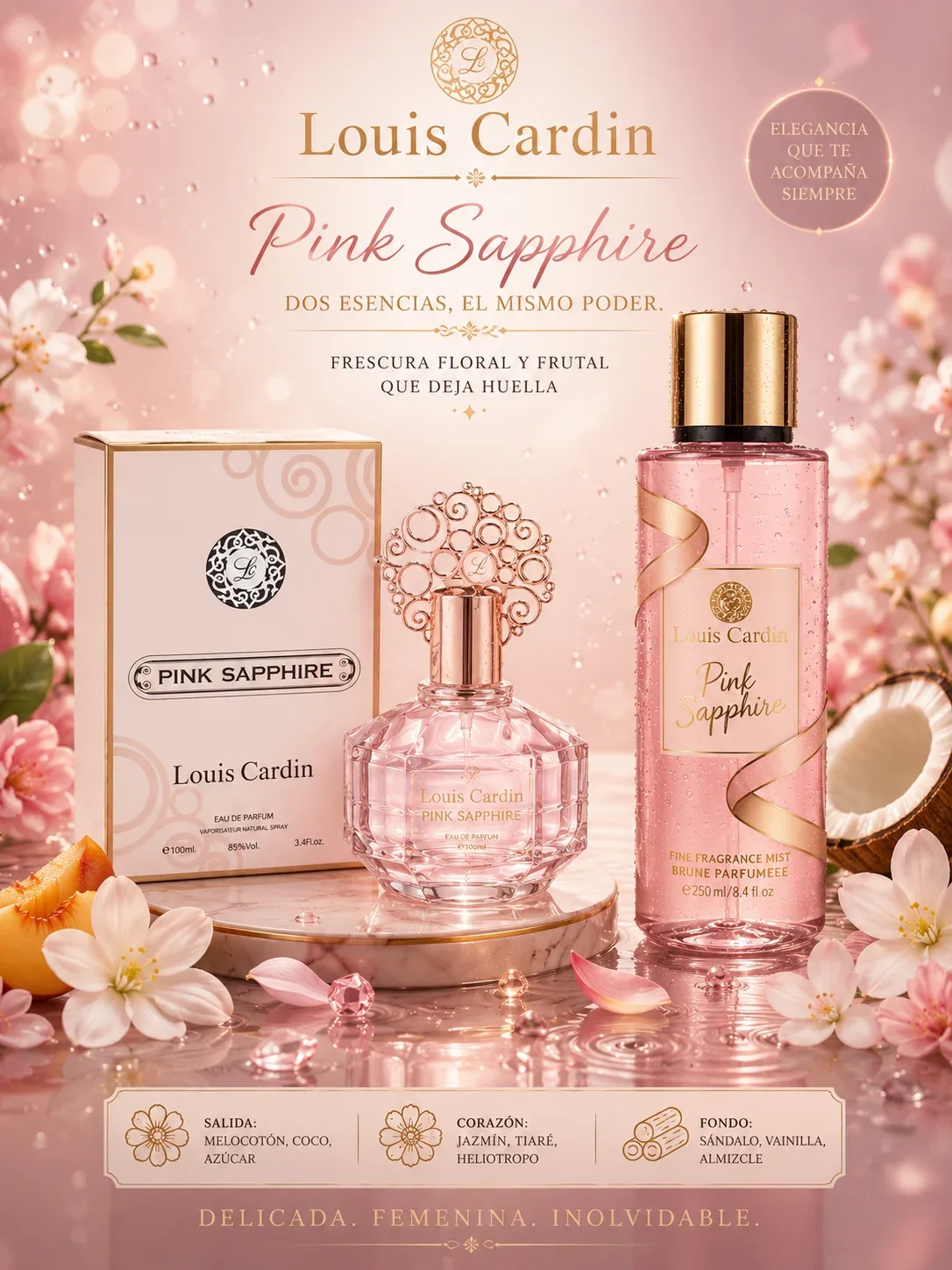 LOUIS CARDIN COMBO PINK SAPPHIRE CON BODY MIST