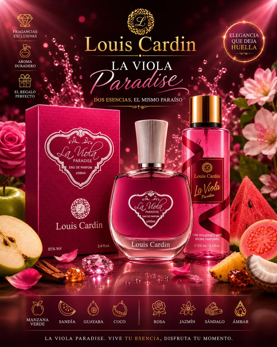 LOUIS CARDIN COMBO LA VIOLA PARADISE CON BODY MIST