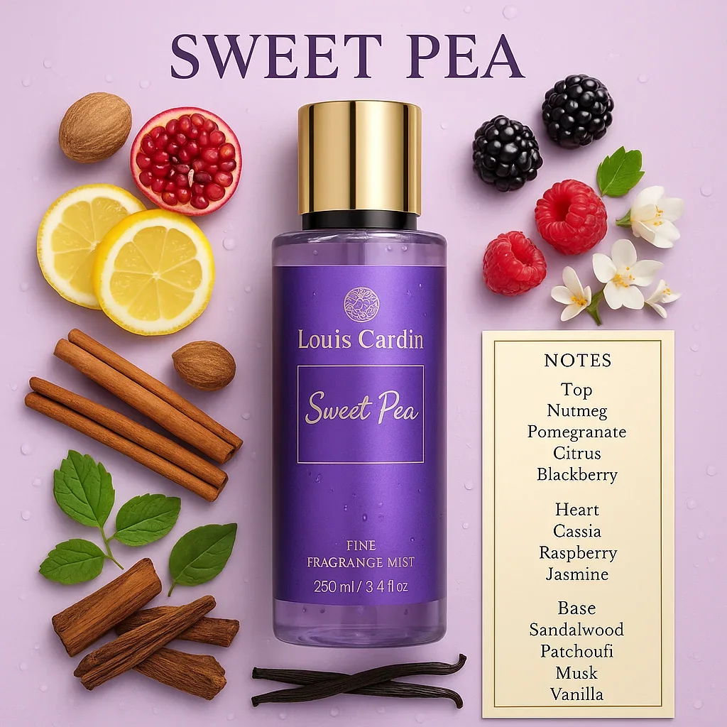 Louis Cardin Sweet Pea Body Mist 250ml