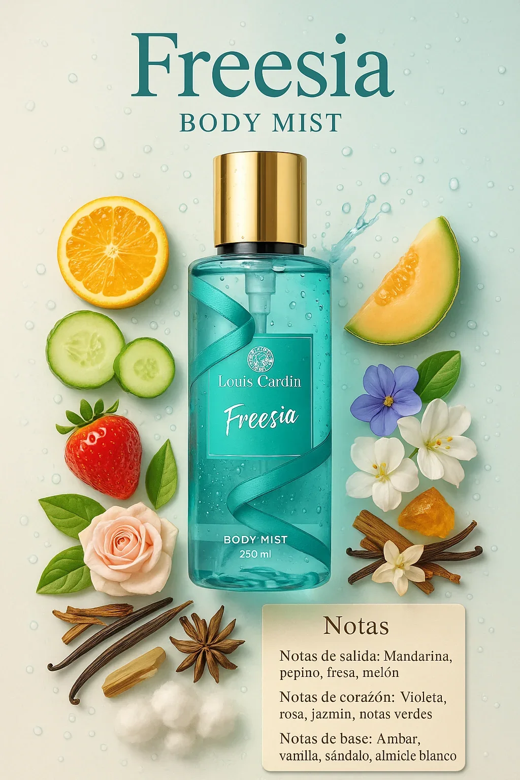 Louis Cardin Freesia Body Mist 250ml