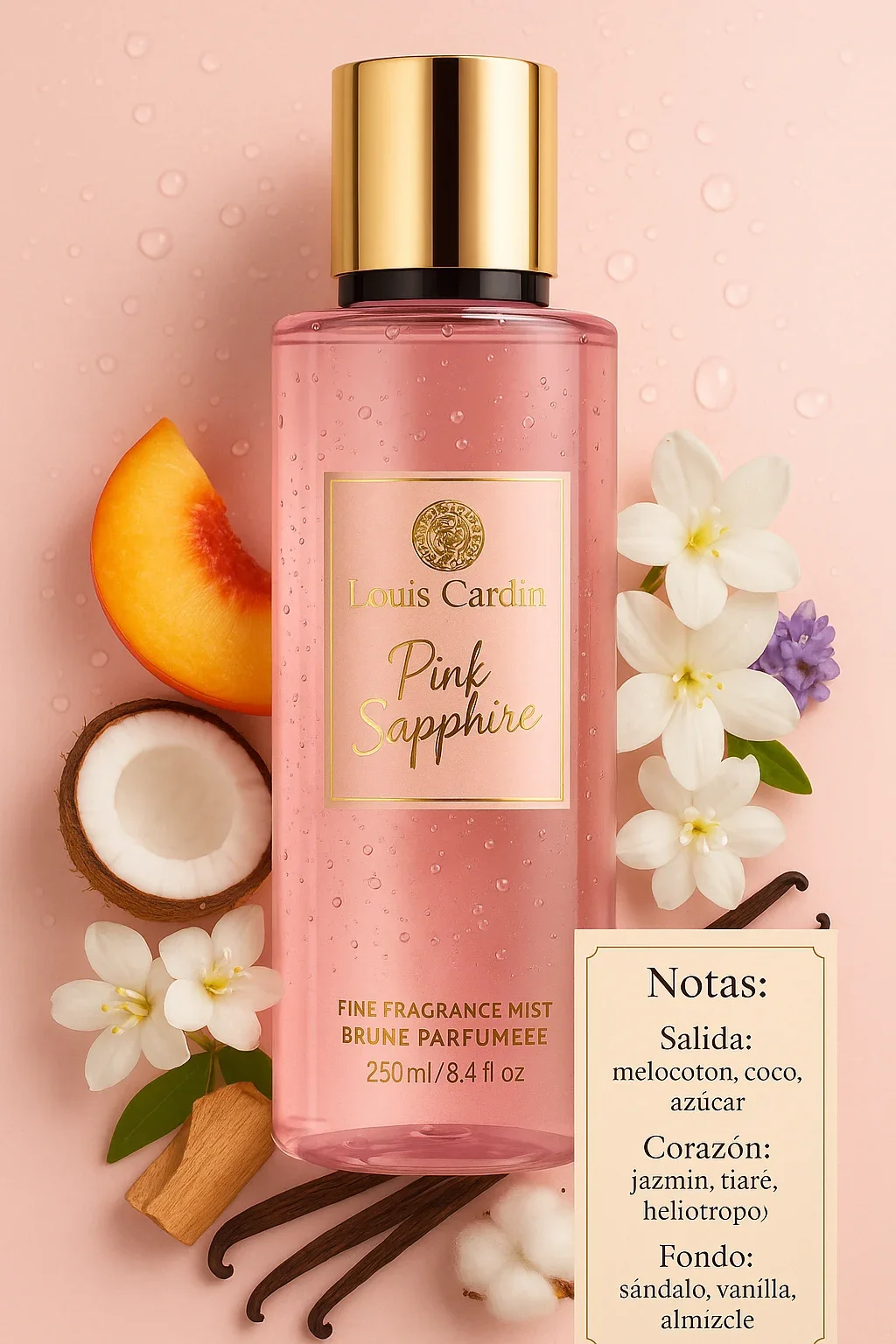 Louis Cardin Pink Sapphire Fine Fragrance Body Mist 250ml